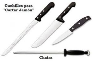 cuchillos para cortar jamón