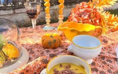 Crema de calabaza con jamón ibérico