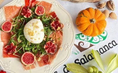 Ensalada de Burrata con Jamón Ibérico, Higos y Rúcula