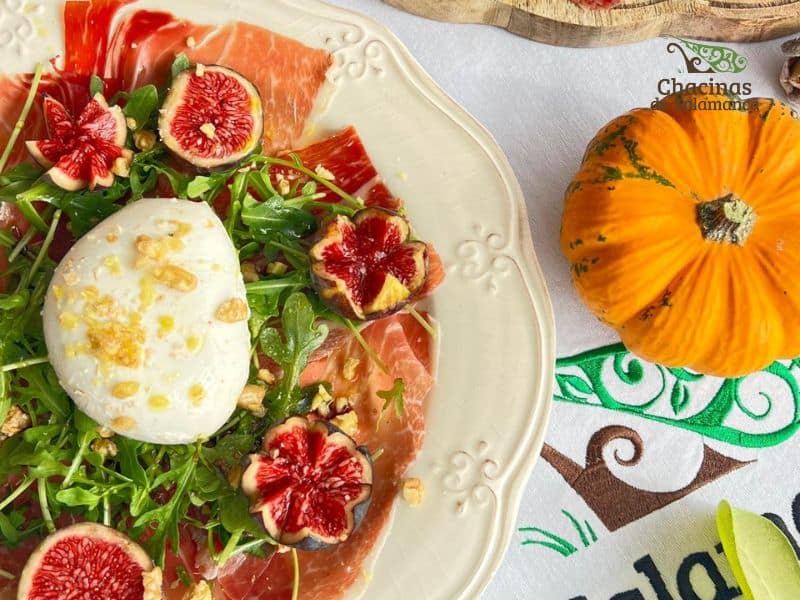 ensalada de burrata y jamòn ibérico