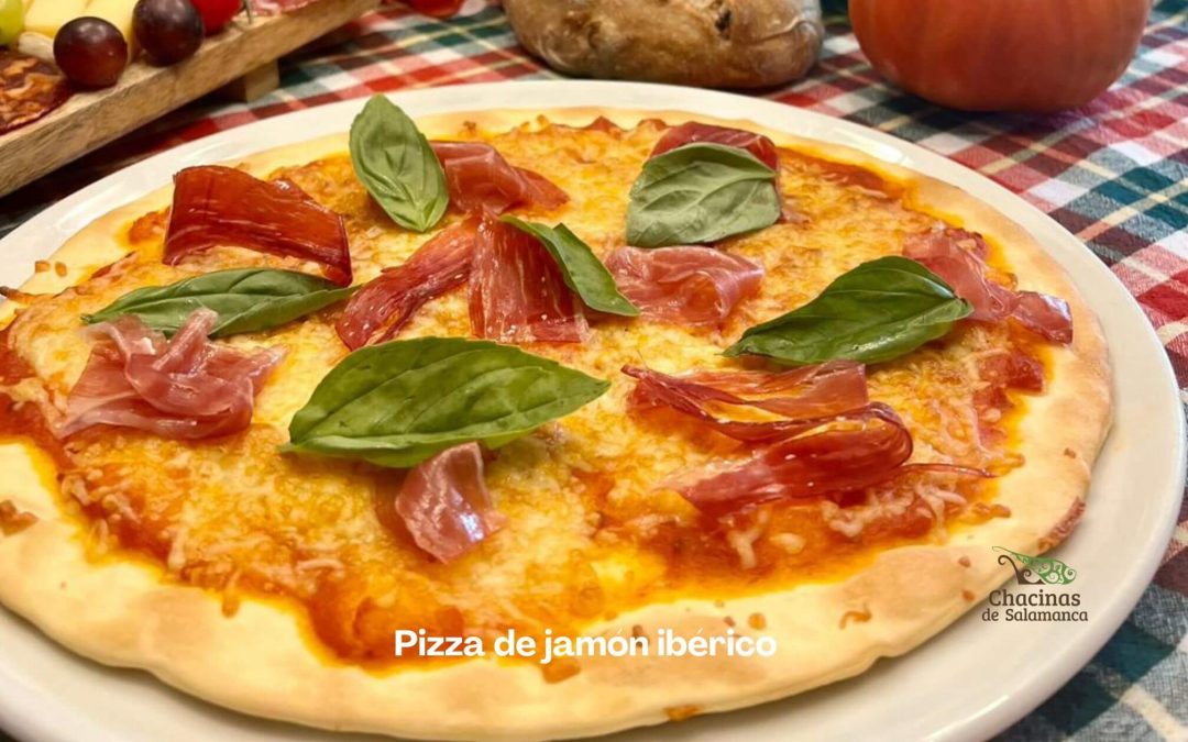 pizza de jamón ibérico