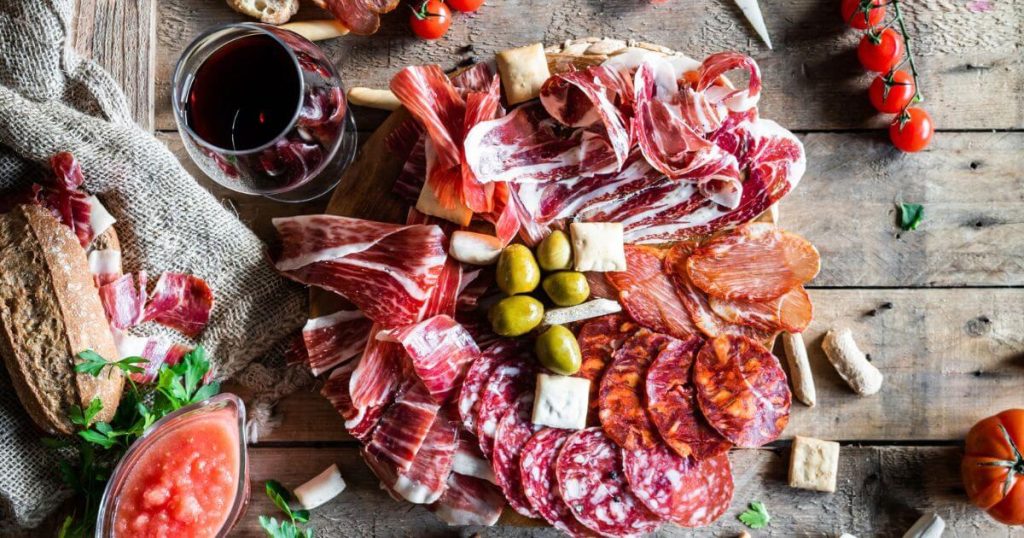 tabla de embutidos ibericos para compartir